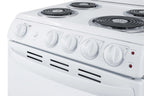 20" Wide Electric Coil Top Range in White Finish - Detail-2