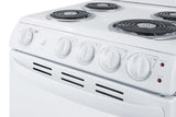 20" Wide Electric Coil Top Range in White Finish - Detail-2