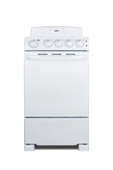 20" Wide Electric Coil Top Range in White Finish - Front-2