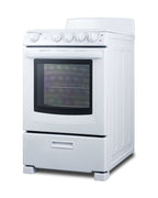 24" Wide Electric Coil Top Range in White Finish with Oven Window