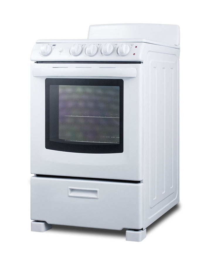 24" Wide Electric Coil Top Range in White Finish with Oven Window