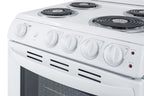 24" Wide Electric Coil Top Range in White Finish with Oven Window