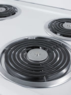 24" Wide Electric Coil Top Range in White Finish with Oven Window