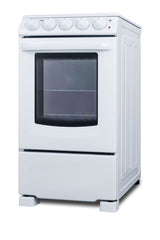 20" Wide Smooth-top Range in White