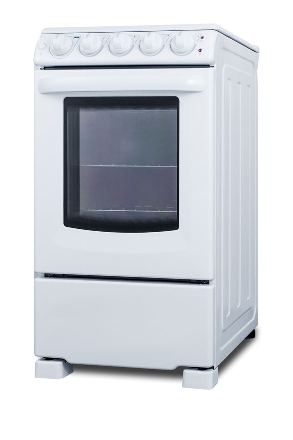 20" Wide Smooth-top Range in White