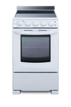 20" Wide Smooth-top Range in White