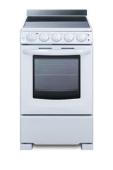 20" Wide Smooth-top Range in White