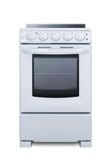 20" Wide Smooth-top Range in White