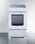 20" Wide Smooth-top Range in White