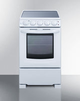 20" Wide Smooth-top Range in White