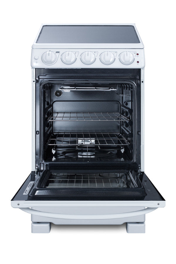 20" Wide Smooth-top Range in White