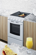 20" Wide Smooth-top Range in White