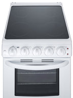 20" Wide Smooth-top Range in White