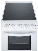 20" Wide Smooth-top Range in White