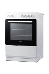 Accucold 24" Wide Smooth-top Electric Range in White