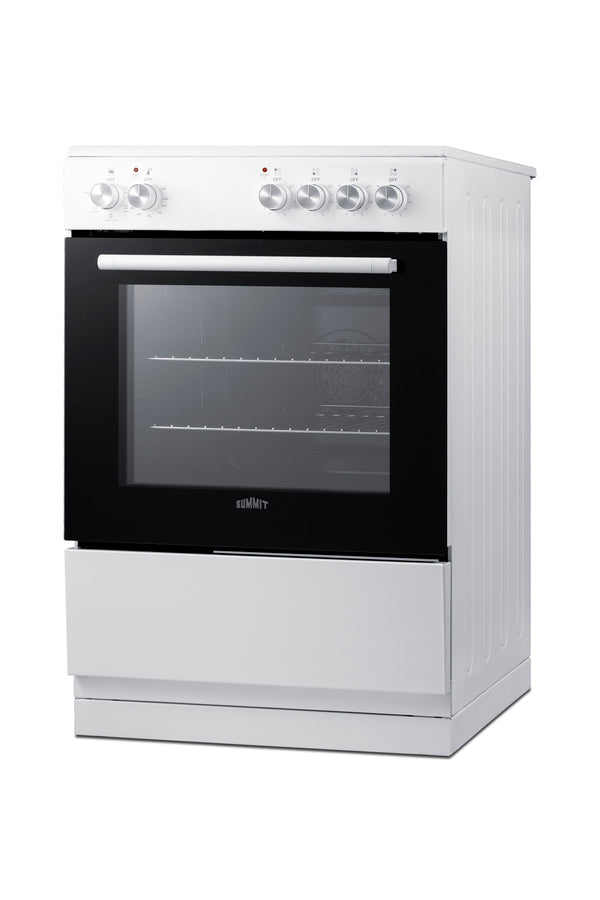 Accucold 24" Wide Smooth-top Electric Range in White