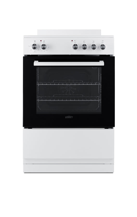 Accucold 24" Wide Smooth-top Electric Range in White