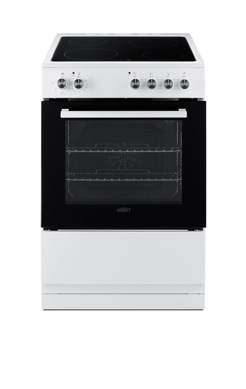 Accucold 24" Wide Smooth-top Electric Range in White
