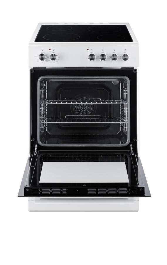 Accucold 24" Wide Smooth-top Electric Range in White