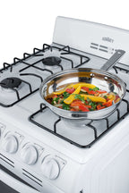 20" Wide Gas Range in White with Sealed Burners