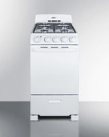 20" Wide Gas Range in White with Sealed Burners
