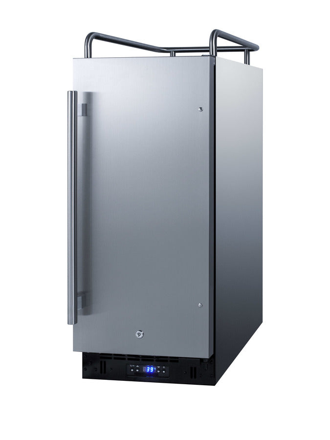 15" Wide Built-in Undercounter Kegerator, no Tap Kit Included (Model SBC15NKCSS)