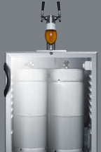 Accucold Built-in glass door kegerator for use under ADA compliant counters with dual tap kit for two 1/6 kegs, ADA (Model SBC56GBIADALHD)