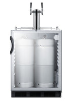 Accucold Built-in glass door kegerator for use under ADA compliant counters with dual tap kit for two 1/6 kegs, ADA (Model SBC56GBIADALHD)