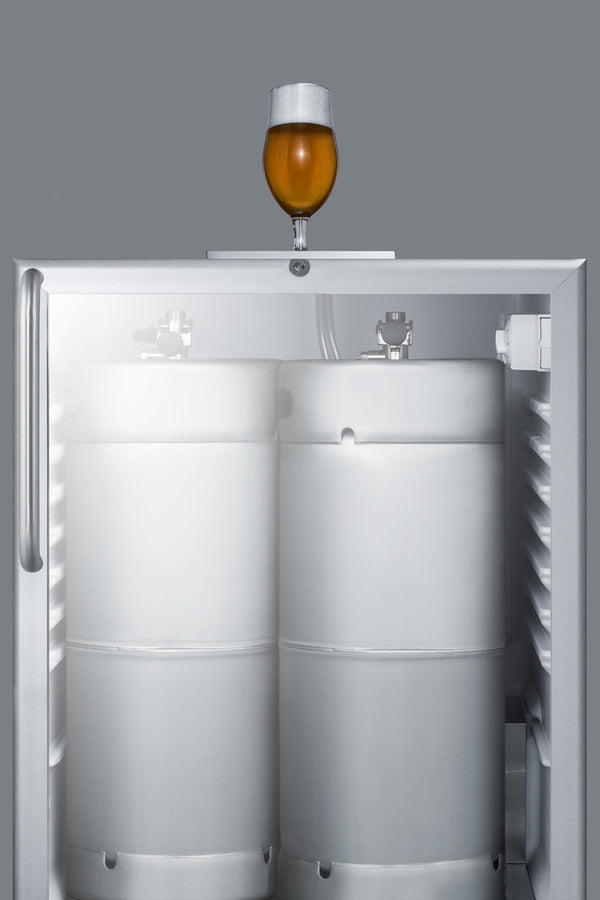 Accucold Built-in kegerator for use under ADA compliant counters in stainless steel; no tap kit included, ADA (Model SBC56GBINKCSSADALHD)