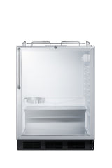 Accucold Built-in kegerator for use under ADA compliant counters in stainless steel; no tap kit included, ADA (Model SBC56GBINKCSSADALHD)