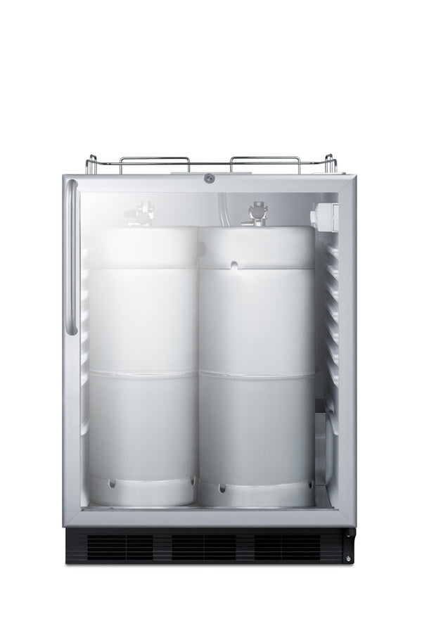 Accucold Built-in kegerator for use under ADA compliant counters in stainless steel; no tap kit included, ADA (Model SBC56GBINKCSSADALHD)