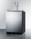 Built-in kegerator for use under ADA compliant counters with dual tap kit for two 1/6 kegs, front lock, and two tap lock