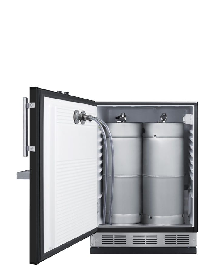 Built-in undercounter front tap kegerator for commercial or home use (Model SBC58BFRTPLHD)