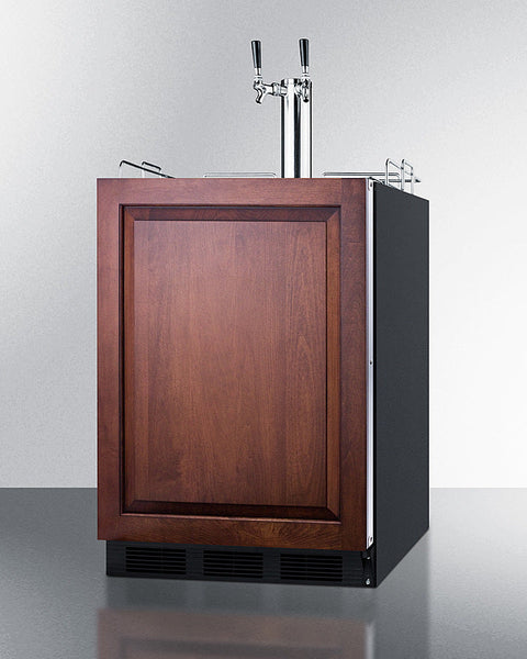 Accucold Built-in glass door kegerator for use under ADA compliant counters with dual tap kit for two 1/6 kegs, ADA