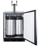 ADA compliant built-in commercial cold brew coffee kegerator, ADA (Model SBC58BLBIADACFTWINLHD) - Full