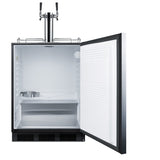 ADA compliant built-in commercial cold brew coffee kegerator, ADA (Model SBC58BLBIADACFTWINLHD) - Open