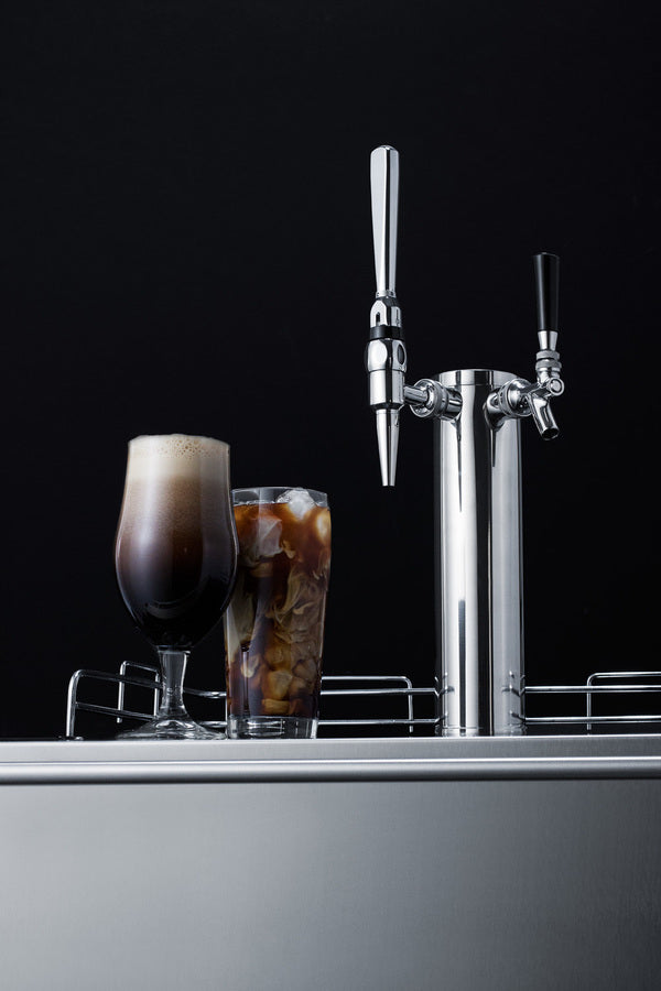 ADA compliant built-in commercial combination cold brew/nitro coffee kegerator, ADA (Model SBC58BLBIADACMTWINLHD)