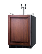 ADA compliant built-in commercial cold brew coffee kegerator, ADA (Model SBC58BLBIADAIFCFTWINLHD) - Angle