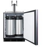 ADA compliant built-in commercial cold brew coffee kegerator, ADA (Model SBC58BLBIADAIFCFTWINLHD) - Full
