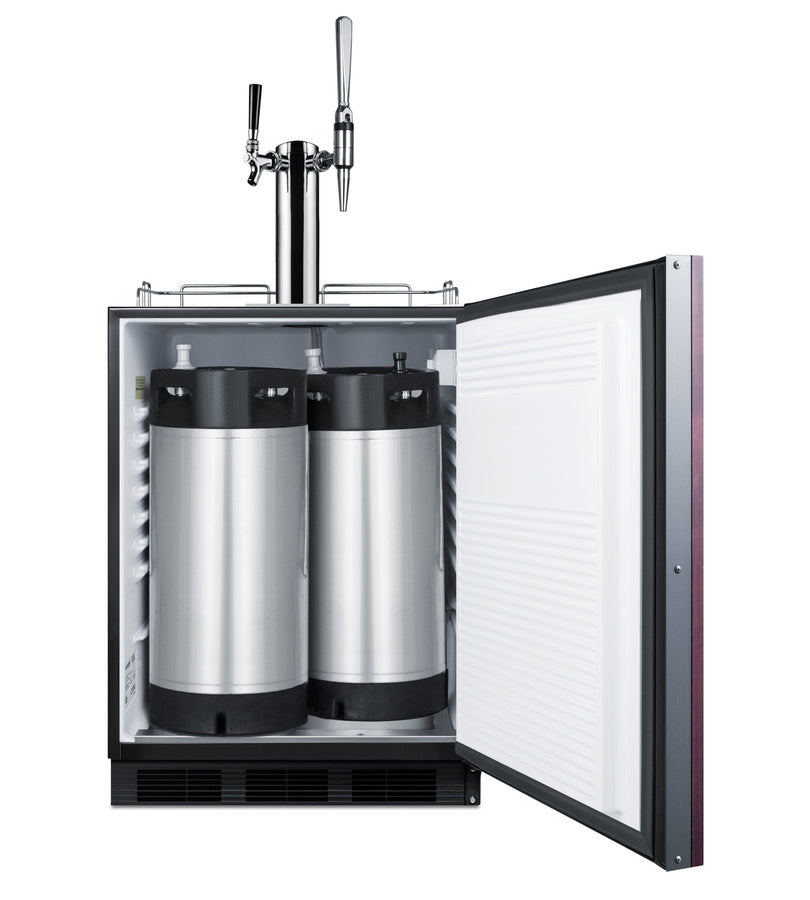 ADA compliant built-in commercial combination cold brew/nitro coffee kegerator, ADA (Model SBC58BLBIADAIFCMTWINLHD) - Full