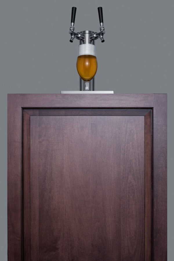 Accucold Built-in kegerator for use under ADA compliant counters with dual tap kit for two 1/6 kegs and panel-ready door, ADA (Model SBC58BLBIADAIFLHD)