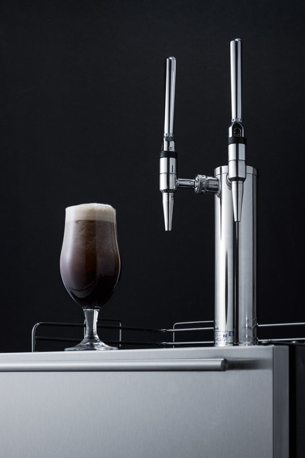 ADA compliant built-in commercial nitro coffee kegerator, ADA (Model SBC58BLBIADANCFTWINLHD)