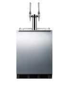 ADA compliant built-in commercial nitro coffee kegerator, ADA (Model SBC58BLBIADANCFTWINLHD)