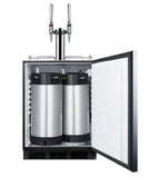 ADA compliant built-in commercial nitro coffee kegerator, ADA (Model SBC58BLBIADANCFTWINLHD)