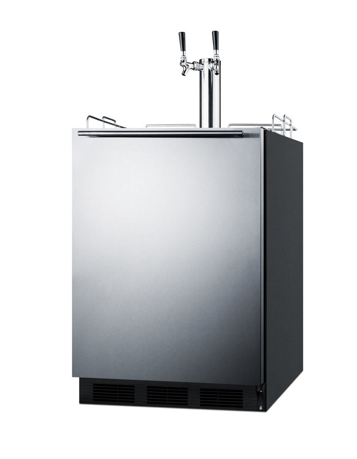 ADA compliant built-in commercial dual tap wine kegerator, ADA (Model SBC58BLBIADAWKDTWIN)