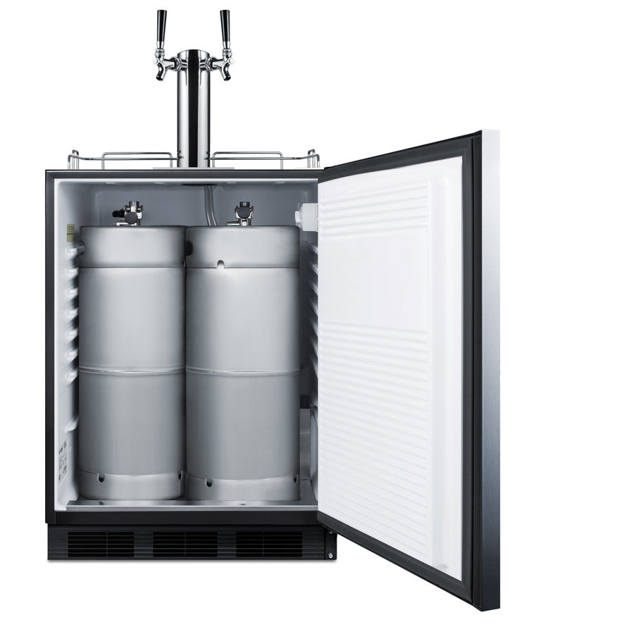 ADA compliant built-in commercial dual tap wine kegerator, ADA (Model SBC58BLBIADAWKDTWIN)