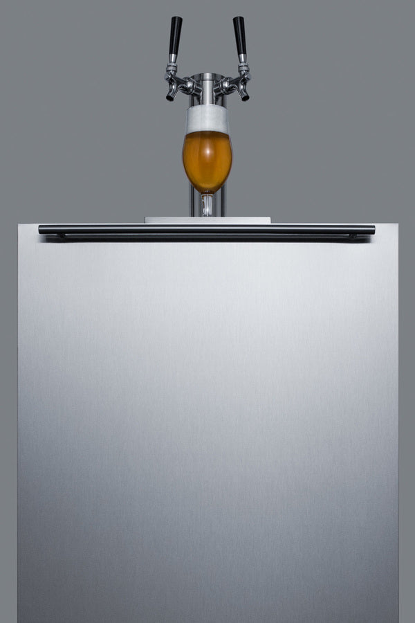 Accucold Built-in kegerator for use under ADA compliant counters with dual tap kit for two 1/6 kegs, ADA (Model SBC58BLBIADALHD)