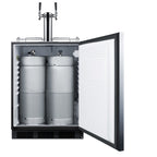 Accucold Built-in kegerator for use under ADA compliant counters with dual tap kit for two 1/6 kegs, ADA (Model SBC58BLBIADALHD)