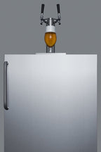 Accucold Built-in kegerator for use under ADA compliant counters with dual tap kit for two 1/6 kegs, ADA (Model SBC58BLBICSSADA)