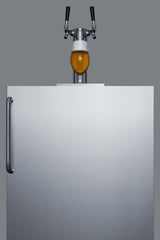 Accucold Built-in kegerator for use under ADA compliant counters with dual tap kit for two 1/6 kegs, ADA (Model SBC58BLBICSSADA)